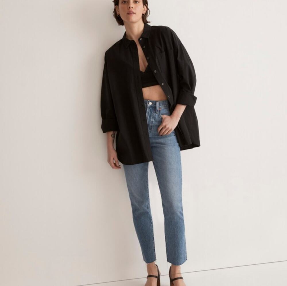 Madewell | The Perfect Vintage Jean Raw Hem Medium Earlside wash Jean | Size 25